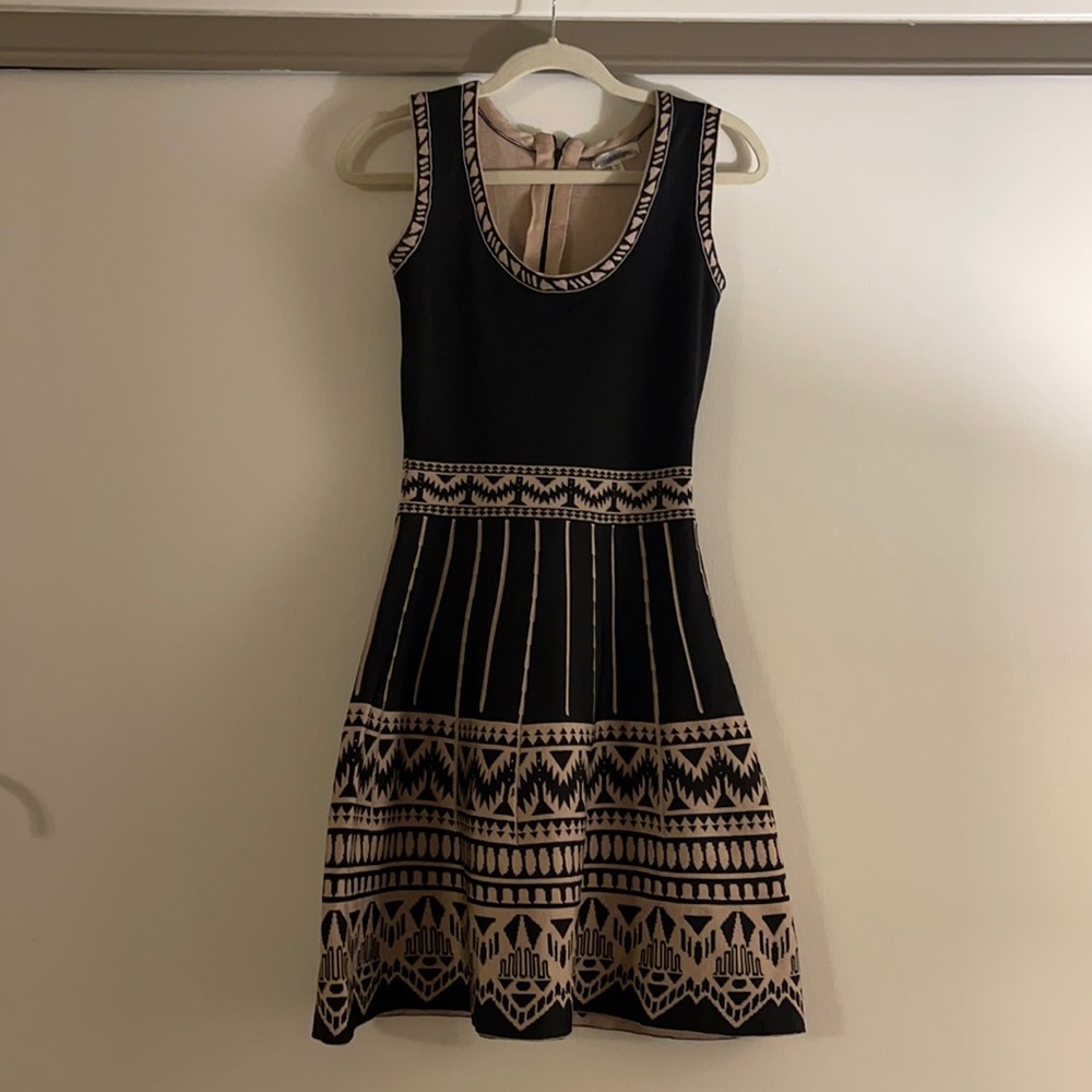 Black and Tan Hourglass Dress